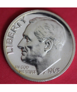 1963 Silver Proof Roosevelt Dime Exact Coin Shown Fast Shipping OCE 23 - $11.99
