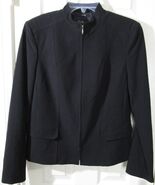 NWT Style &amp; Co. Mandarin Style Black Lined Zipfront Stretch Blazer, Size... - $30.64 CAD