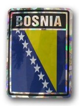 AES Bosnia Herzegovina Country Flag Reflective Decal Bumper Sticker Best... - £2.74 GBP