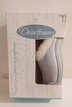 WOMENS Dearfoam Slippers Micro Suede Memory Foam Indoor/Outdoor Ice Blue Sz 10 - £10.30 GBP
