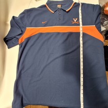 Virginia Cavaliers Nike Team Polo Mens XL Dri Fit Football NCAA Blue Vin... - €21,45 EUR