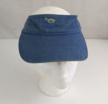 Chic Orient Blue 100% Cotton Denim Embroidered Unisex Adjustable Visor - $11.87