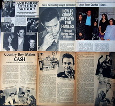 JOHNNY CASH ~ 15 Color and B&amp;W Clippings, Articles, Pin-Up from 1959, 1970-1977 - £5.91 GBP