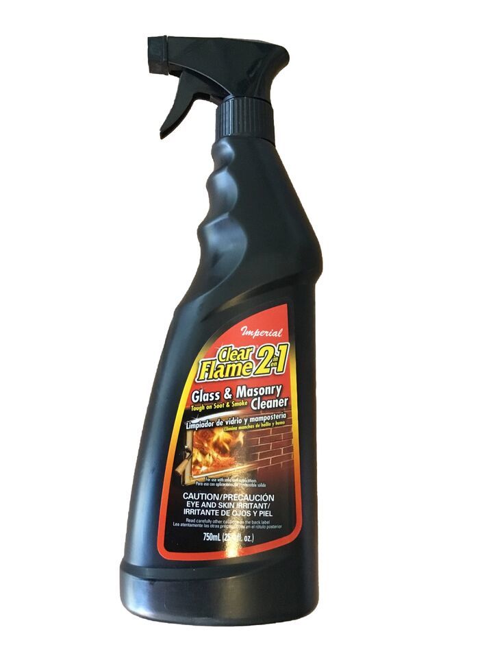 Primary image for Imperial Clear Flame 2 in 1 Glass Masonry Cleaner 25 oz - Brand New Soot Cleaner