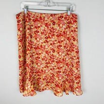 Norton McNaughton Womens 14 Floral A-Line Slight Ruffle Peplum Lined Skirt - $16.82