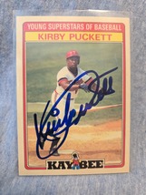 Kirby Puckett Hand Signed Baseball Card Autographed Minnesota Twins Auto - $35.00