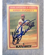 Kirby Puckett Hand Signed Baseball Card Autographed Minnesota Twins Auto - $35.00
