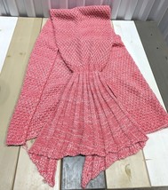 Mermaid Tail Lapghan Pink Knit Yarn Blanket Throw Barbie Core Fantasy Gi... - $44.88