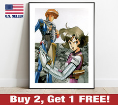 Bubblegum Crisis Poster 18&quot; x 24&quot; Print 80s 90s Anime Wall Art Double Vi... - $13.48