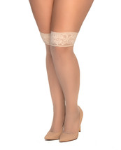 Mesh Thigh High Stockings Nude QN - $26.99