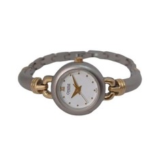 Caravelle by Bulova Womens Petite Two-Tone Watch, Silver Dial, Steel Gold Band - £31.57 GBP