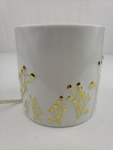 YANKEE CANDLE GREENERY COLLECTION WHITE &amp; GOLD CANDLE HOLDER &amp; WARMER RE... - $36.75