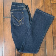 BEBE Bootcut Jeans Carmen Low Rise Stretch Dark Denim Pants Women&#39;s 27 - £14.99 GBP