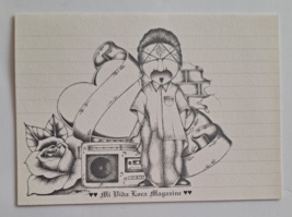 Greeting Card Cholo Lowrider Stationary Homies Chicano Pinta La Raza Art - $8.59