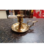 English Chamber Stick Brass Candle Holder Finger Thumb Ring - €21,48 EUR