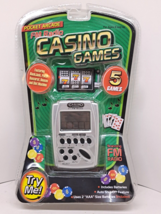 NEW 5-in-1 Casino Games Pocket Arcade Handheld FM Radio + Electronic Game 2008 - £9.79 GBP