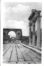 RPPC Italy Pompeii Civil Forum Arches of Triumph Glossy BW Bromostampa Postcard - £3.93 GBP