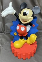 Disney Mickey Mouse Vinyl Coin Bank With Stopper 8” Peachtree Playthings - £7.27 GBP