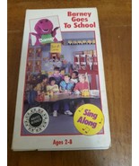 Barney - Barney Goes to School VHS Sing Along 1990 Vintage  - $10.36