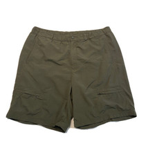 L.L. Bean Mens Swim Trunks Olive Green XL Pockets Lined Nylon Outdoor Sn... - $12.60