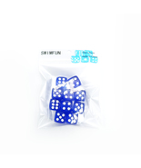 SWIMFUN Dice Blue Acrylic Rounded Six Sided Dice with White Pips Dots fo... - £10.21 GBP