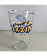 Super Bowl 33 Glass Miller Lite Pint Miami Broncos Falcons 6&quot; Collect 1999 - $8.95