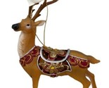 Pacific Rim Retired Reindeer Deer Light Cover Tan and Burgundy - $7.53