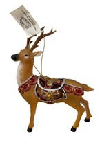 Pacific Rim Retired Reindeer Deer Light Cover Tan and Burgundy - £5.94 GBP
