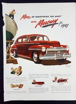 1947 Mercury Town Sedan Magazine Print Ad Everything You Want, Boat - £5.43 GBP