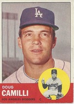 1963 Topps Doug Camilli 196 Dodgers VG-EX - £0.98 GBP