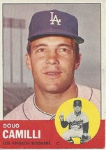 1963 Topps Doug Camilli 196 Dodgers VG-EX - $1.25