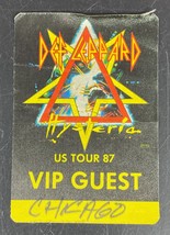 Def Leppard Hysteria Tour 1987 Backstage Pass Authentic Chicago Vintage - £15.45 GBP