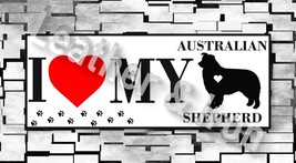 New I Love My Australian Shepherd Dog Design Checkbook Cover - £7.95 GBP