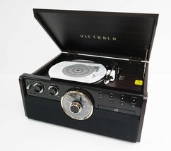 Victrola VTA-270B-ESP Bluetooth Audio System - Gold/Brown/Black image 2