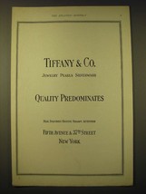 1924 Tiffany & Co. Ad - Quality Predominates - $18.49