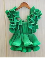French Ruffled Sleeveless Shirt for Women 2022 New Summer Candy Color High-Grade - £112.94 GBP