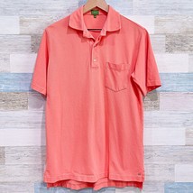 Sid Mashburn Pique Polo Shirt Coral Orange Short Sleeve Golf Mens Medium  - $84.14