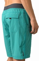 New Mens Prana L Super Mojo Short II NWT Performance Casual Water Aqua Blue UPF  - £78.34 GBP