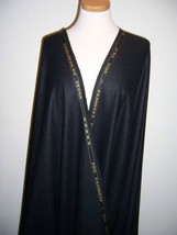 3yds Italian Zegna 5 Star Black Cashmere Silk Self Pattern Jacket Fabric - £287.10 GBP