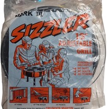 Vintage 1970s Mark III Sizzler Portable BBQ Grill 13&quot; Adjustable Rare Co... - $16.82