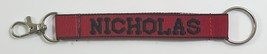 NICHOLAS Personalized Keychain Black / Red - $9.89