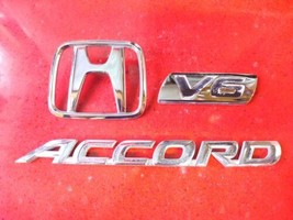 1998 1999 2000 Honda Accord V6 Rear Emblem Logo Symbol Badge H Chrome Oem - $19.79