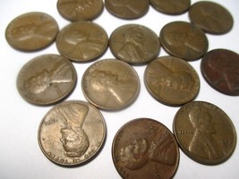 1950&#39;s Lincoln Wheat Pennies Combo Set Of 15 Coins #Wp #162 - £22.12 GBP