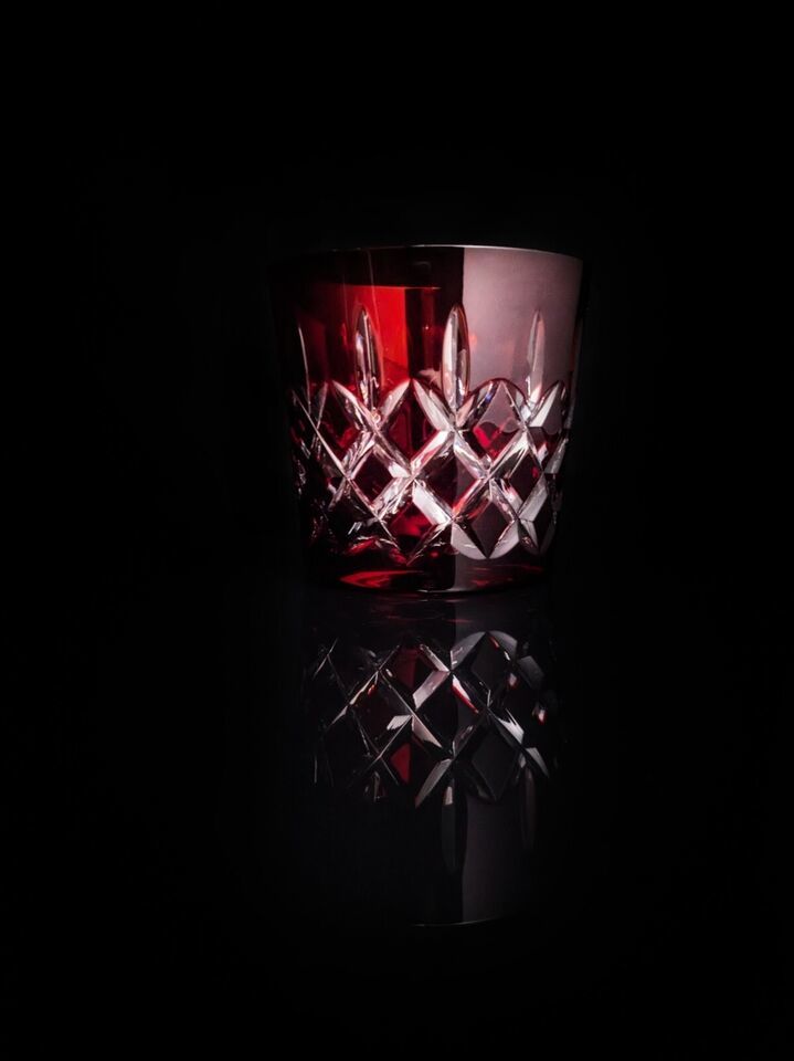 AJKA Arabella Double Old Fashion Red Glasses - $125.00