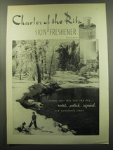 1949 Charles of the Ritz Skin Freshener Ad - Makes your skin feel like this - $18.49