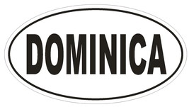 Dominica Oval Bumper Sticker or Helmet Sticker D2285 Euro Oval Country Code - $1.39+