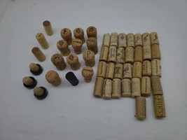 Natural Used Wine Corks Lot of 48 Variety Recycle Craft Decor Decoration - £5.92 GBP