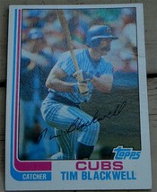 Tim Blackwell, Cubs,  1982  #374 Topps Baseball Card,  GOOD CONDITION - £0.77 GBP