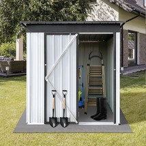 5X4Ft Outdoor Metal Garden Storage Sheds, With Tool Storage, Design Of Lockable  - £426.28 GBP