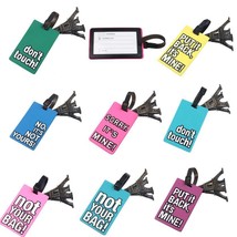 Rubber Funky Travel Luggage Label Straps Suitcase Name ID Address Tags - £23.97 GBP